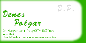 denes polgar business card